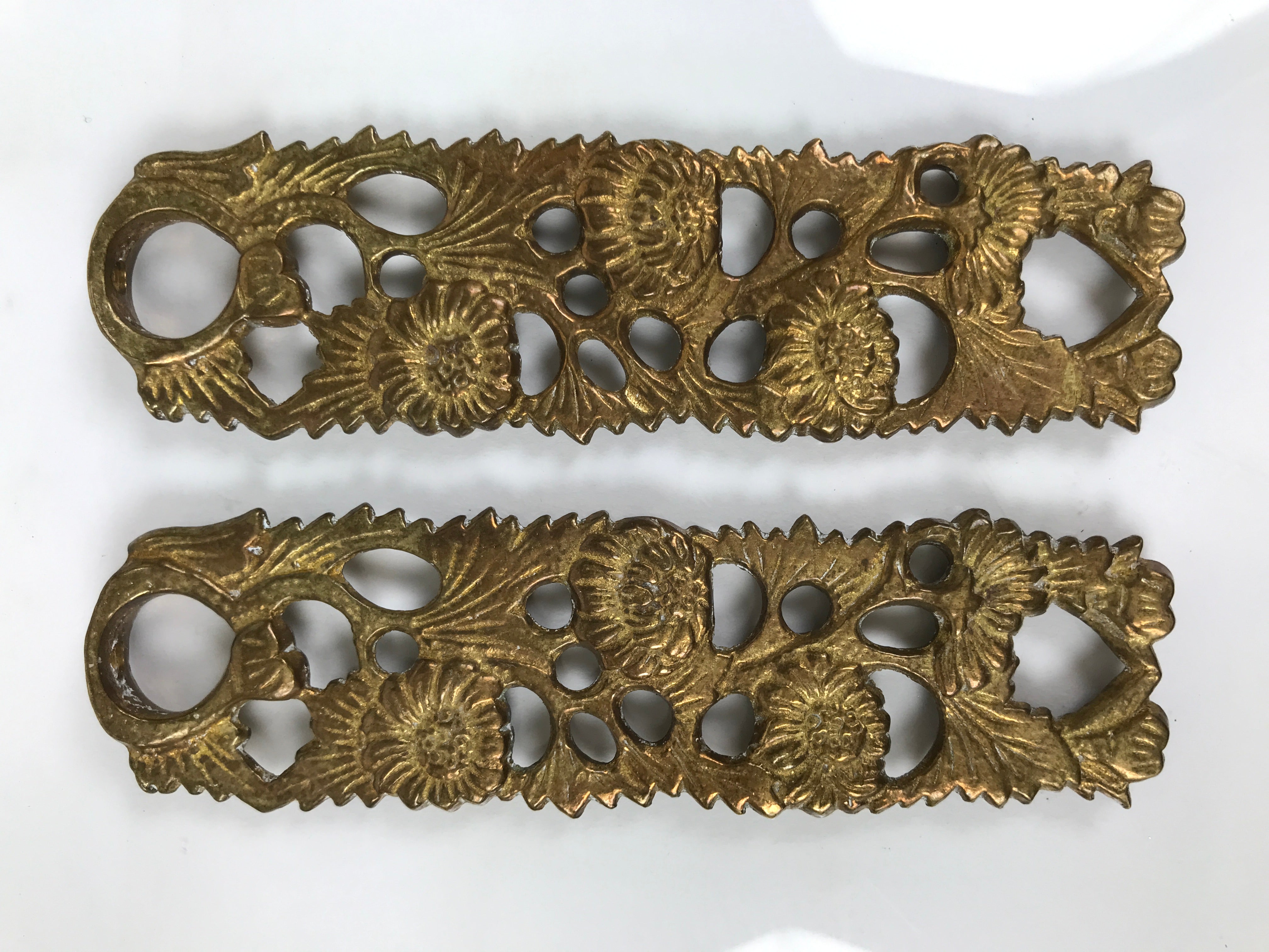 Japanese Buddhist Altar Fitting Brass Hanging Lantern Rinto 4pc Spare Part BA806