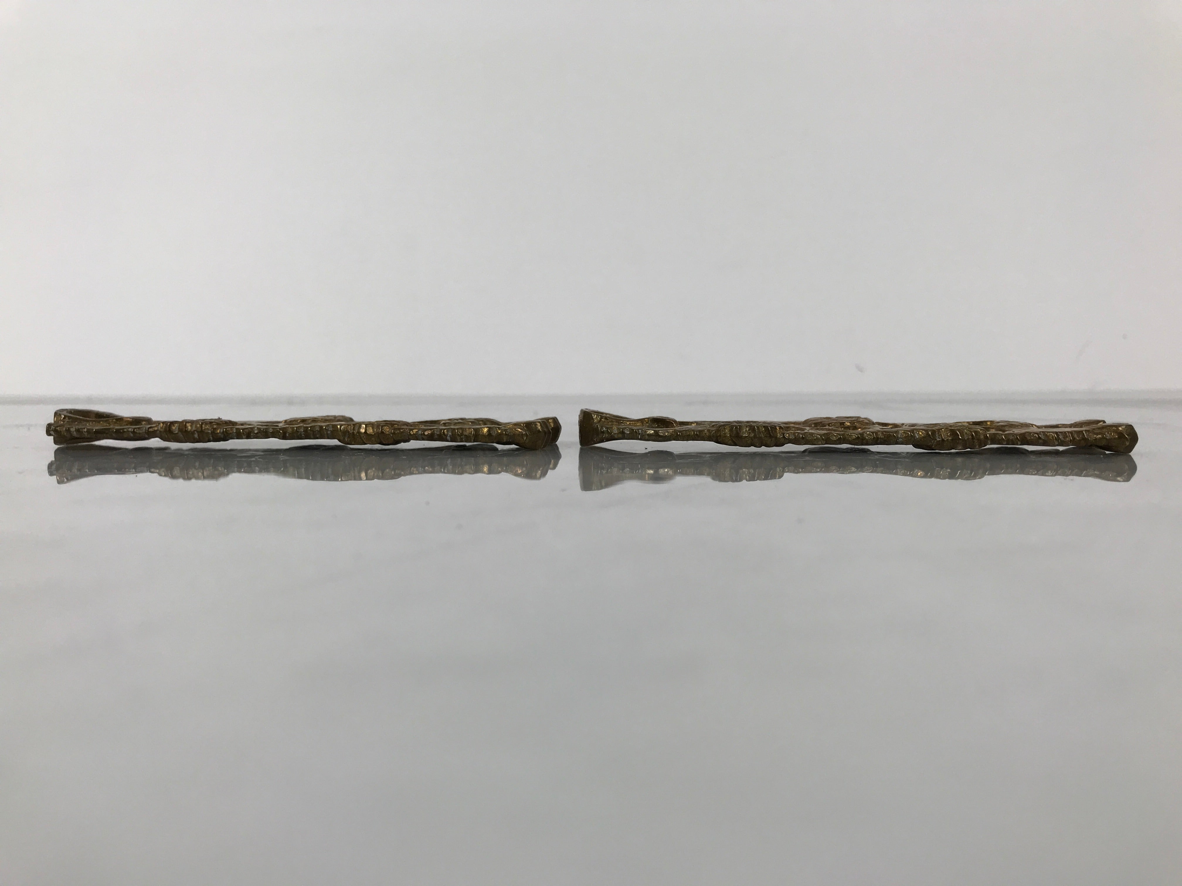 Japanese Buddhist Altar Fitting Brass Hanging Lantern Rinto 4pc Spare Part BA806