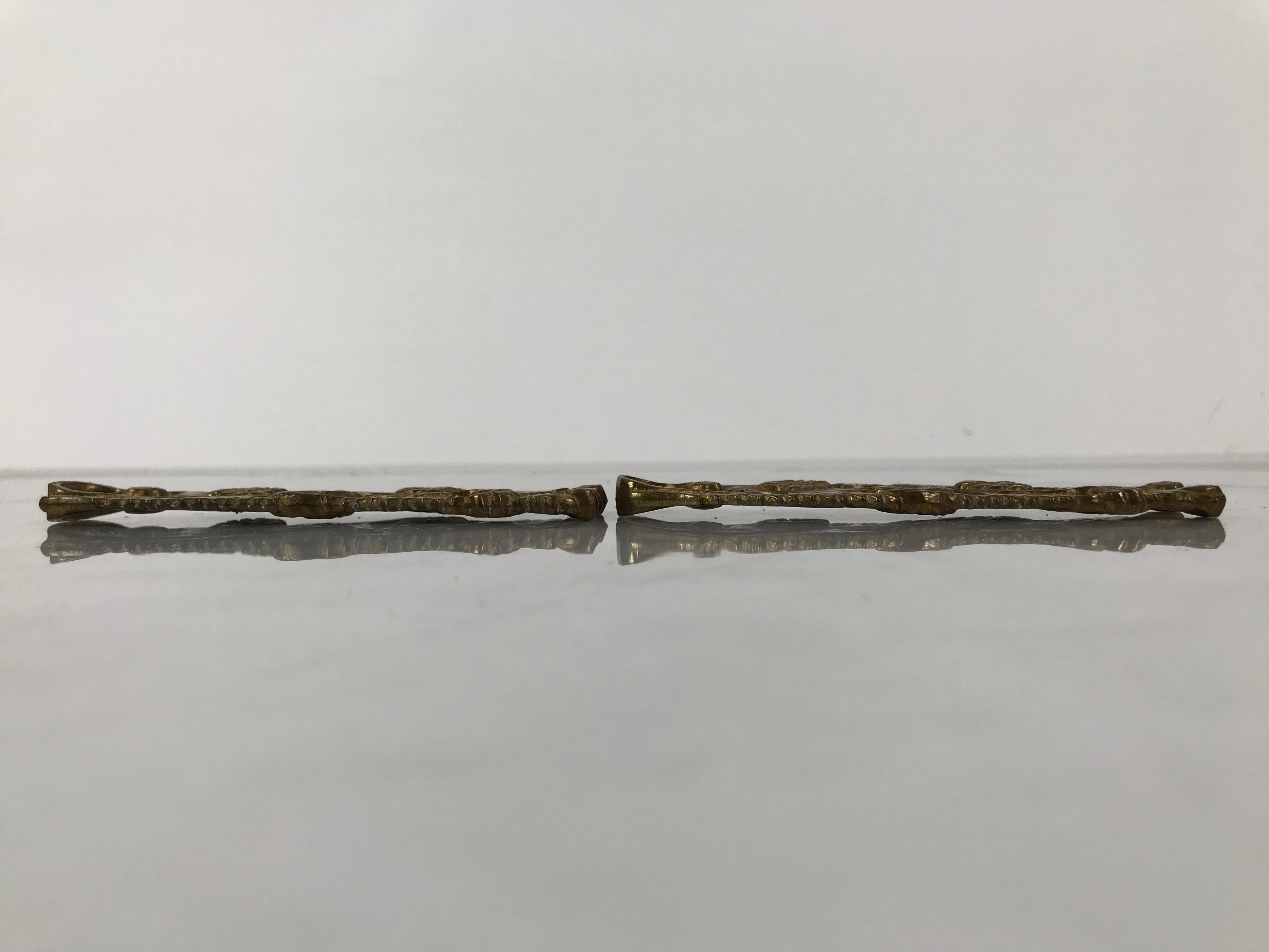 Japanese Buddhist Altar Fitting Brass Hanging Lantern Rinto 4pc Spare Part BA806