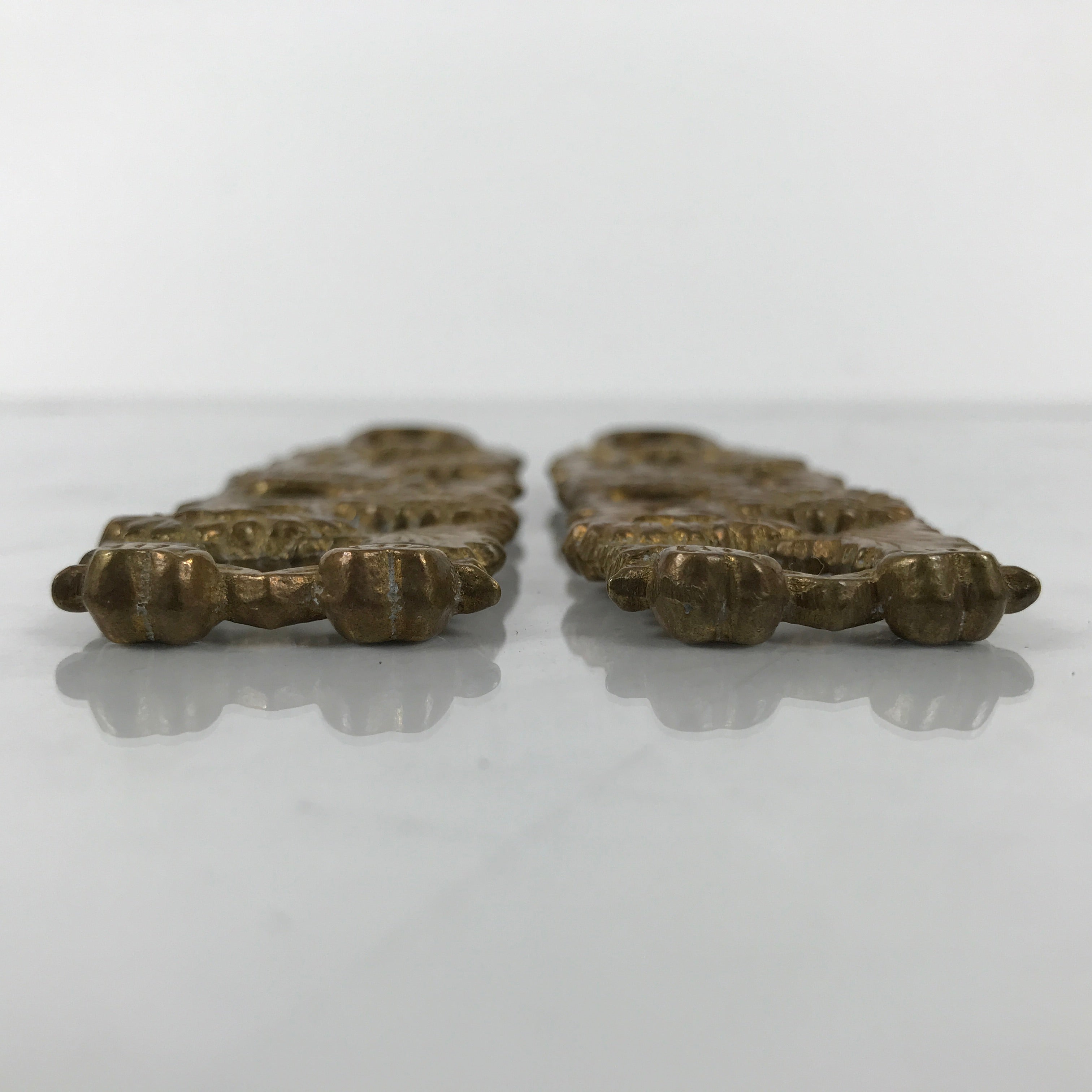 Japanese Buddhist Altar Fitting Brass Hanging Lantern Rinto 4pc Spare Part BA806