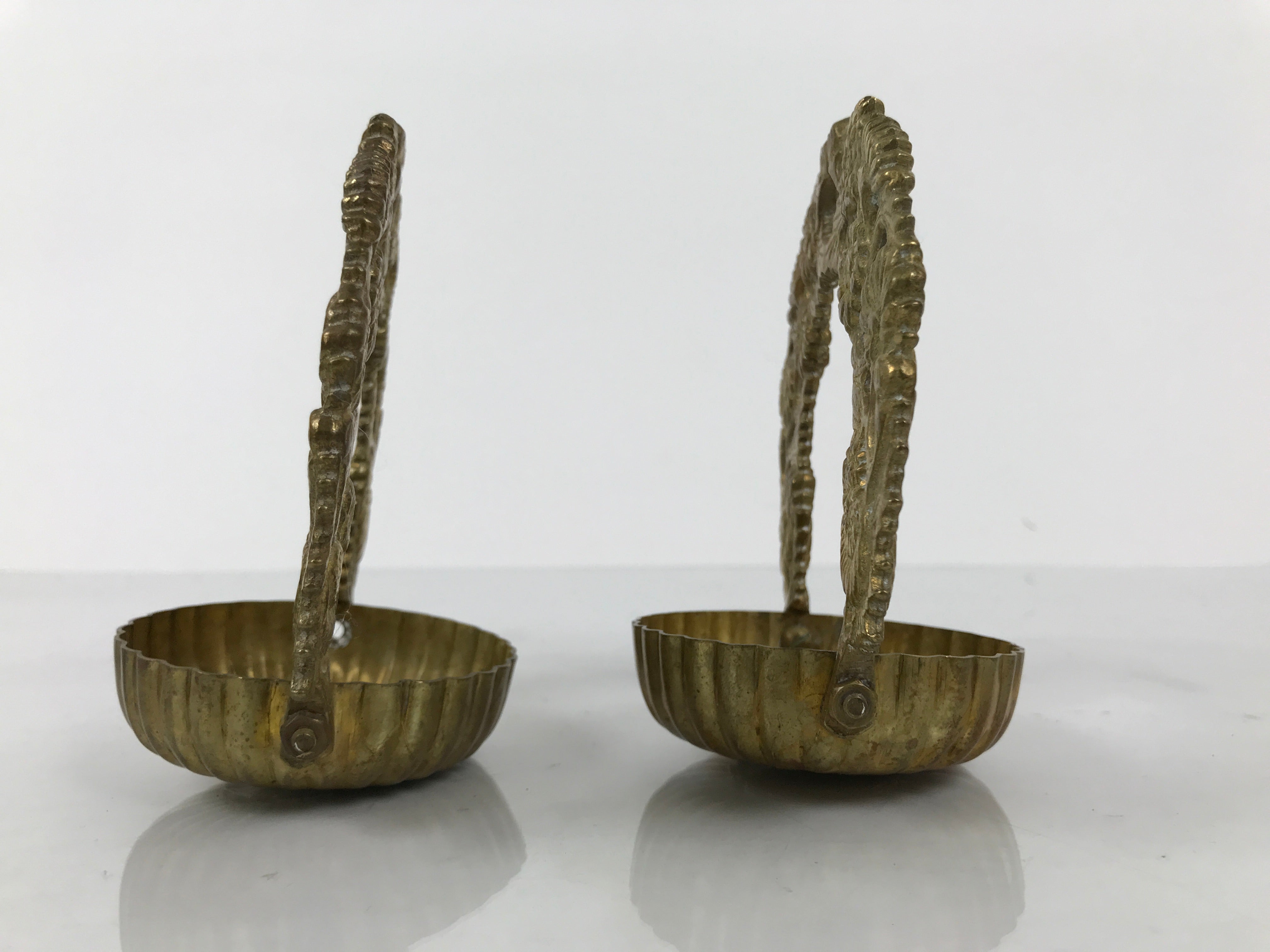 Japanese Buddhist Altar Fitting Brass Hanging Lantern Rinto 4pc Spare Part BA806