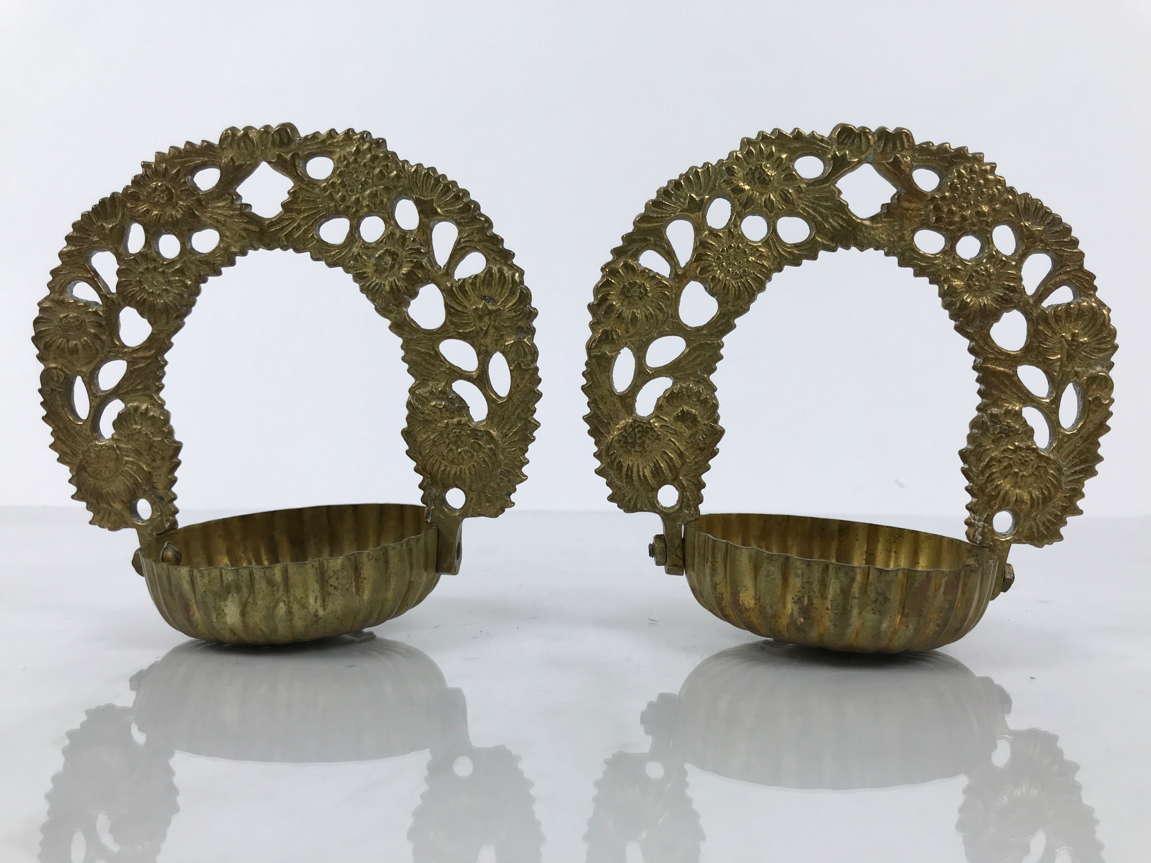 Japanese Buddhist Altar Fitting Brass Hanging Lantern Rinto 4pc Spare Part BA806
