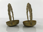 Japanese Buddhist Altar Fitting Brass Hanging Lantern Rinto 4pc Spare Part BA806