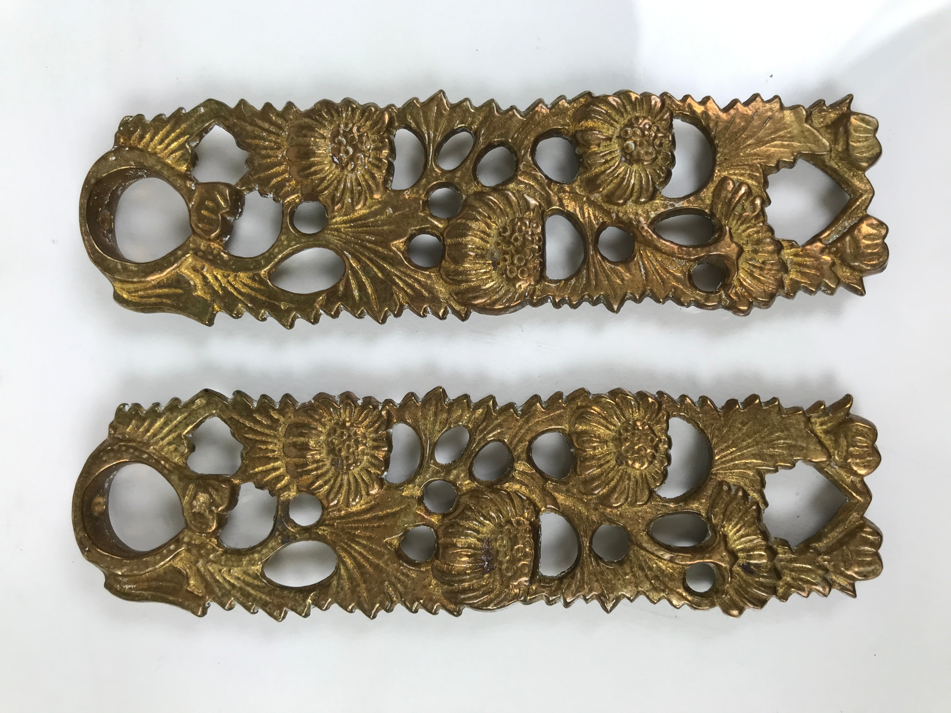 Japanese Buddhist Altar Fitting Brass Hanging Lantern Rinto 4pc Spare Part BA806