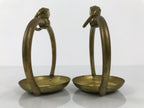 Japanese Buddhist Altar Fitting Brass Hanging Lantern Rinto 4pc Spare Part BA807