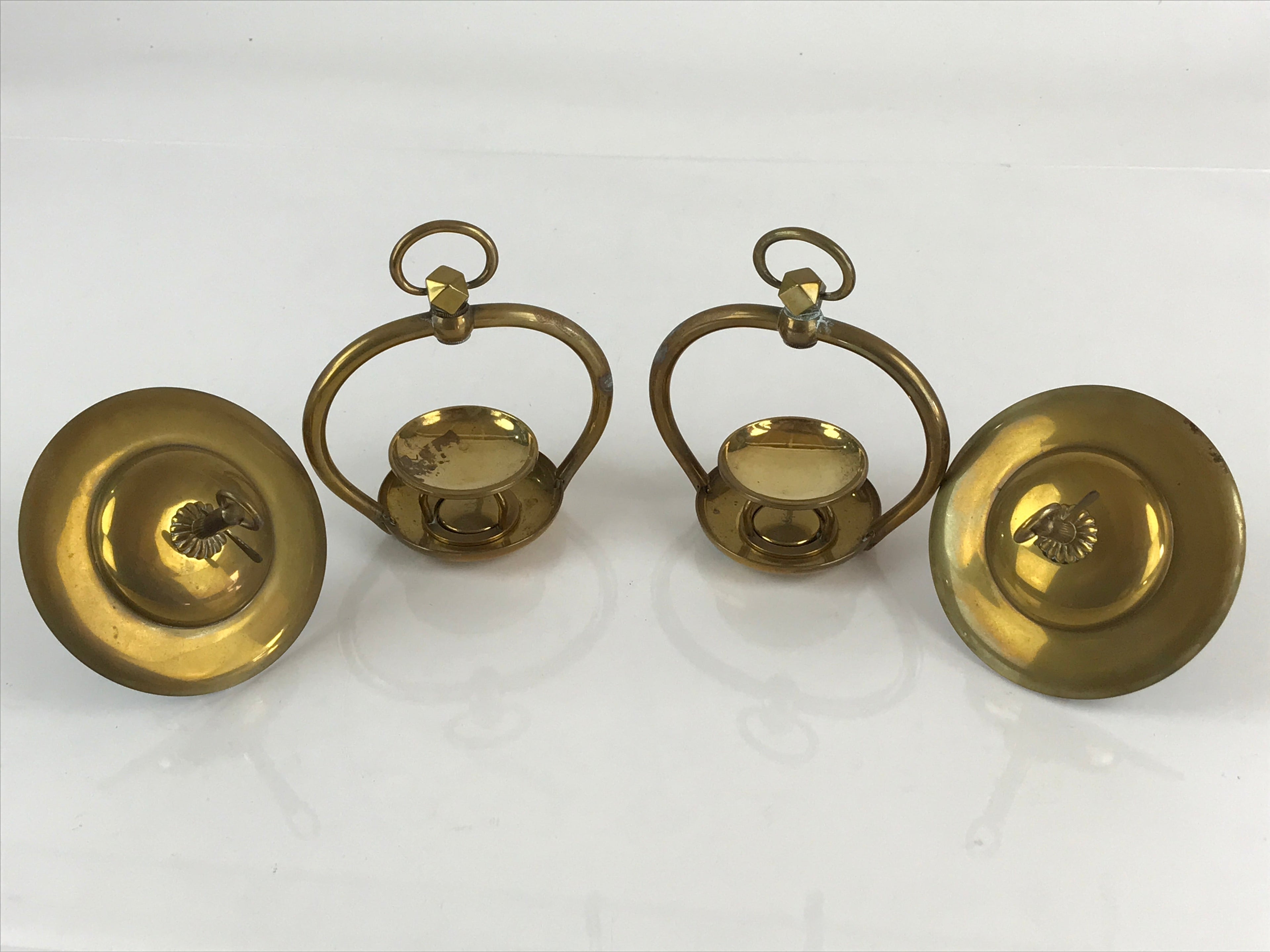 Japanese Buddhist Altar Fitting Brass Hanging Lantern Rinto Butsudan BU822