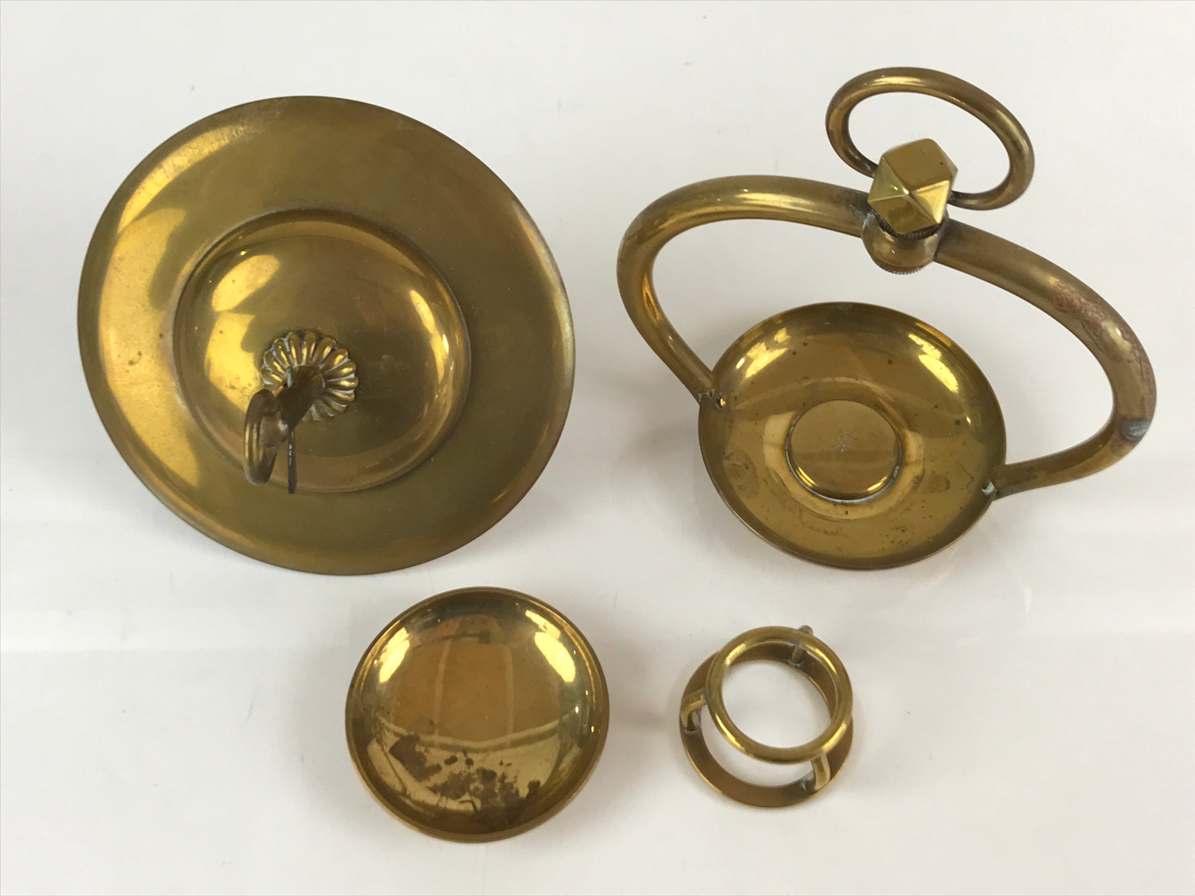 Japanese Buddhist Altar Fitting Brass Hanging Lantern Rinto Butsudan BU822