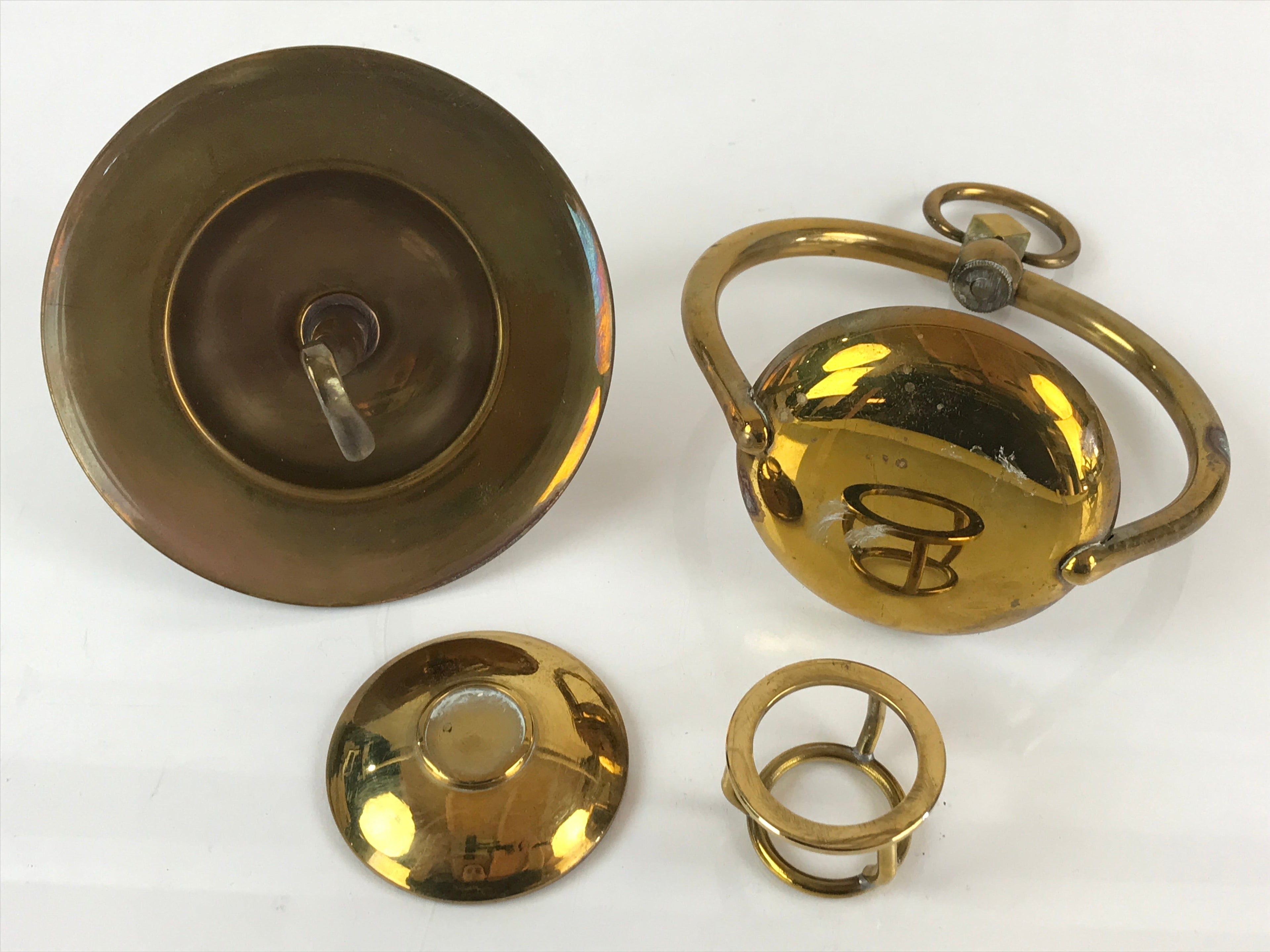 Japanese Buddhist Altar Fitting Brass Hanging Lantern Rinto Butsudan BU822