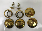 Japanese Buddhist Altar Fitting Brass Hanging Lantern Rinto Crane Butsudan BA484