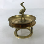Japanese Buddhist Altar Fitting Brass Hanging Lantern Rinto Crane Butsudan BA484