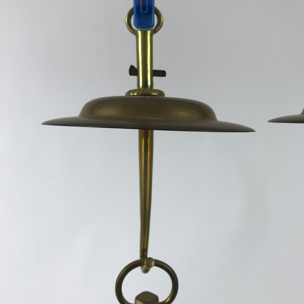 Japanese Buddhist Altar Fitting Brass Hanging Lantern Rinto Crane Butsudan BA484