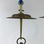 Japanese Buddhist Altar Fitting Brass Hanging Lantern Rinto Crane Butsudan BA484