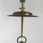 Japanese Buddhist Altar Fitting Brass Hanging Lantern Rinto Crane Butsudan BA484