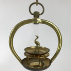 Japanese Buddhist Altar Fitting Brass Hanging Lantern Rinto Crane Butsudan BA484