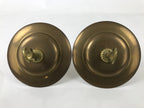 Japanese Buddhist Altar Fitting Brass Hanging Lantern Rinto Crane Butsudan BA484