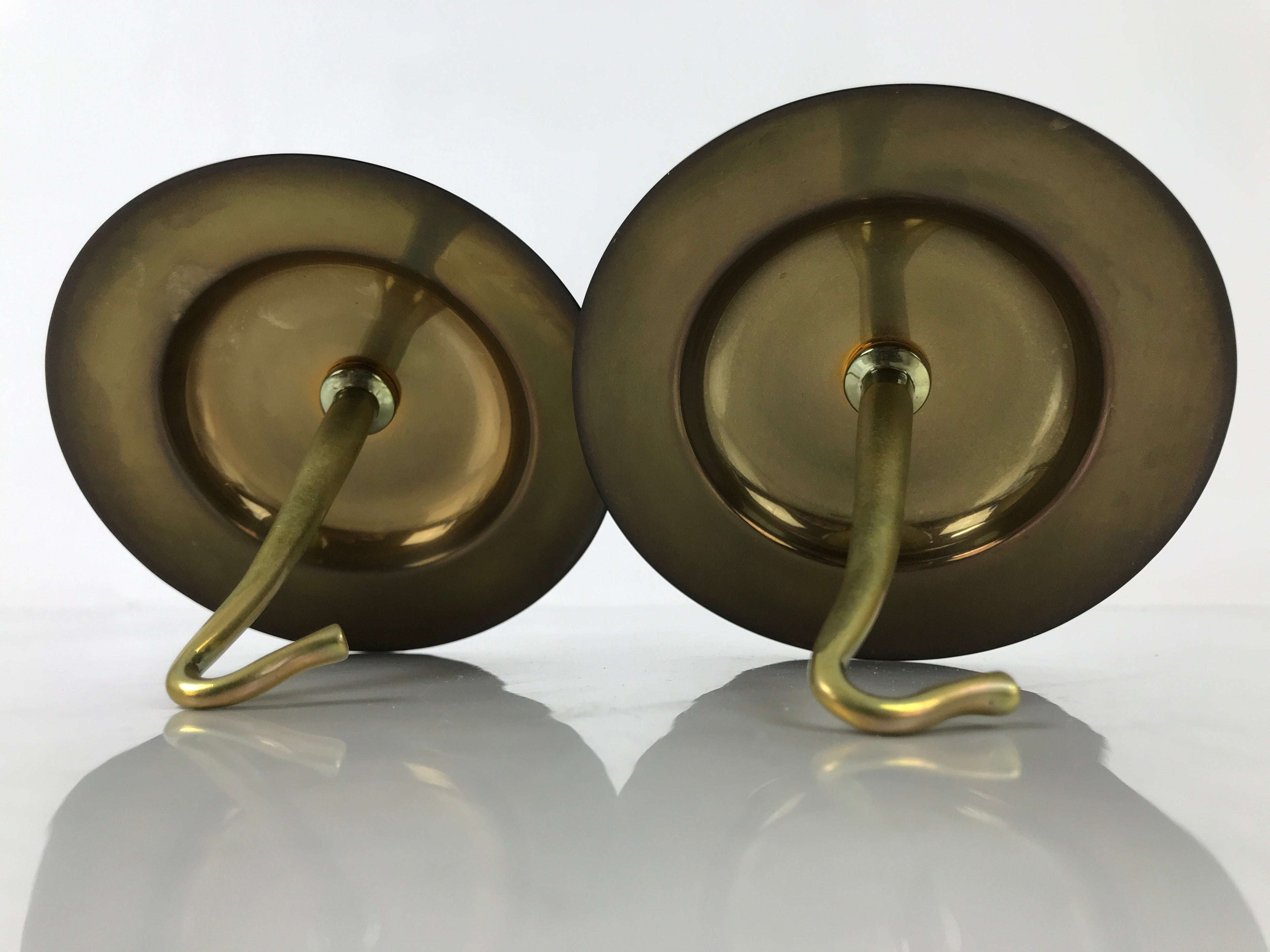 Japanese Buddhist Altar Fitting Brass Hanging Lantern Rinto Crane Butsudan BA484