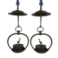 Japanese Buddhist Altar Fitting Brass Hanging Lantern Rinto Crane Butsudan BA693