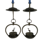 Japanese Buddhist Altar Fitting Brass Hanging Lantern Rinto Crane Butsudan BA693