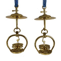 Japanese Buddhist Altar Fitting Brass Hanging Lantern Rinto Crane Butsudan BA694
