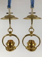 Japanese Buddhist Altar Fitting Brass Hanging Lantern Vtg Rinto Butsudan BA839