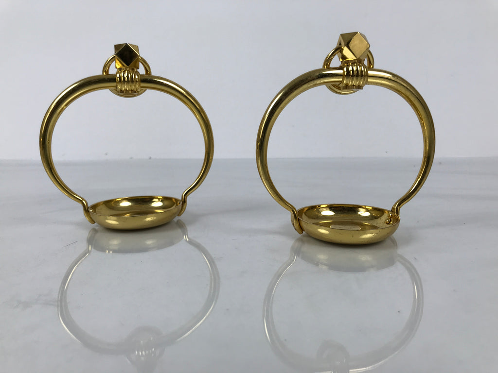 Japanese Buddhist Altar Fitting Brass Hanging Lantern Vtg Rinto Butsudan BA839