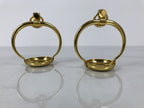 Japanese Buddhist Altar Fitting Brass Hanging Lantern Vtg Rinto Butsudan BA839