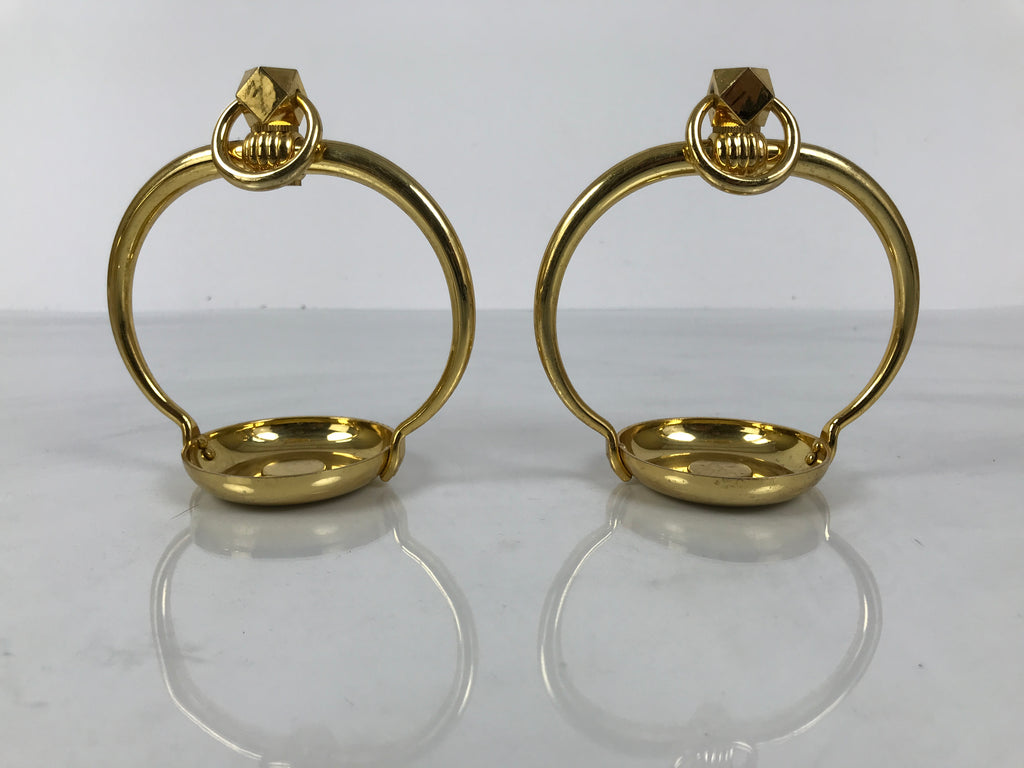 Japanese Buddhist Altar Fitting Brass Hanging Lantern Vtg Rinto Butsudan BA839