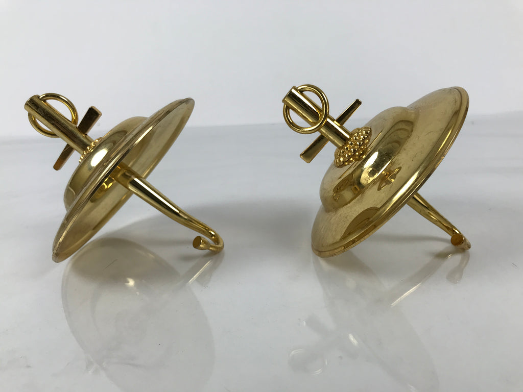 Japanese Buddhist Altar Fitting Brass Hanging Lantern Vtg Rinto Butsudan BA839