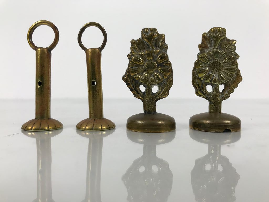 Japanese Buddhist Altar Fitting Brass Hanging Lantern Vtg Rinto Butsudan BA842
