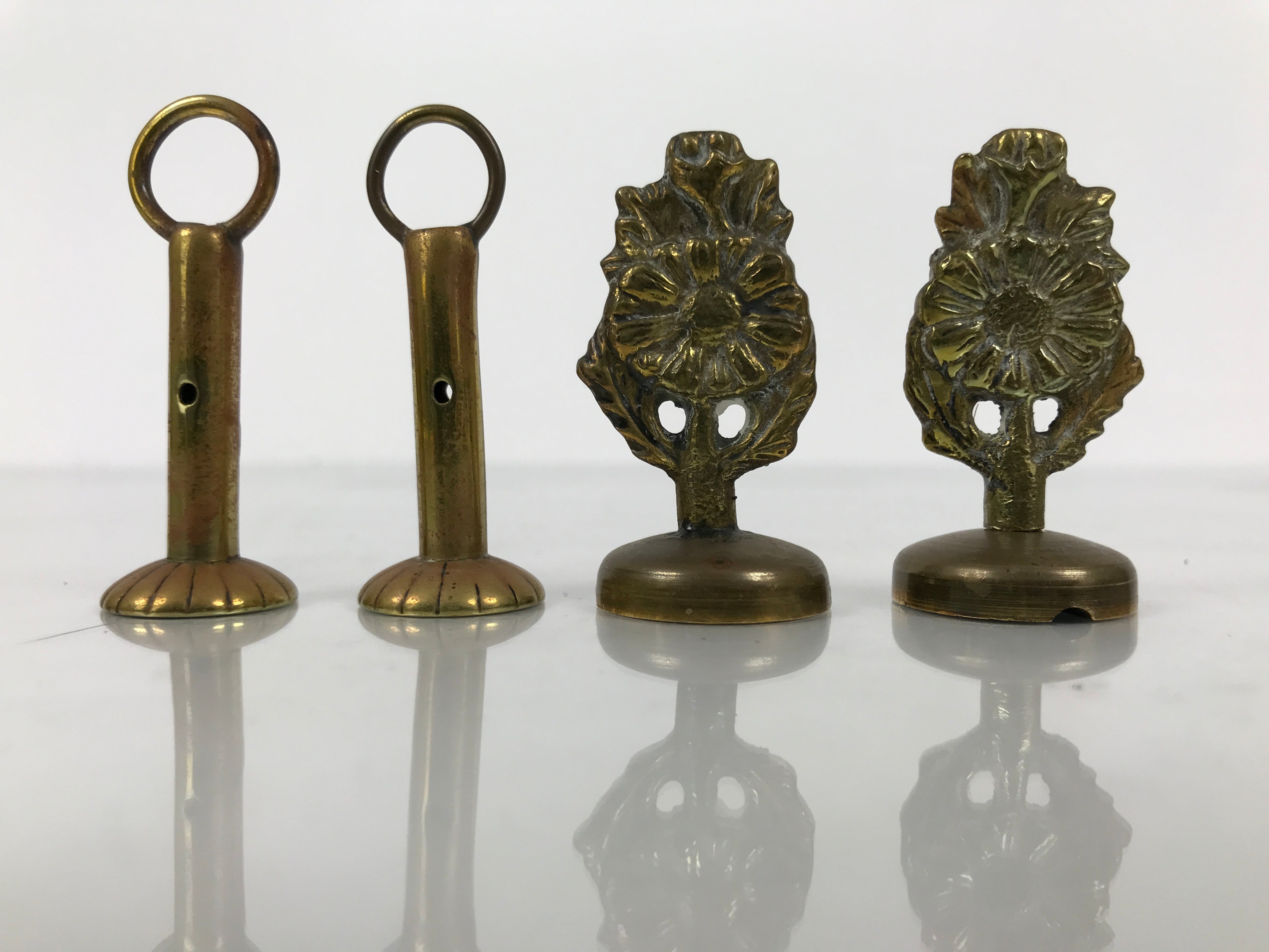 Japanese Buddhist Altar Fitting Brass Hanging Lantern Vtg Rinto Butsudan BA842