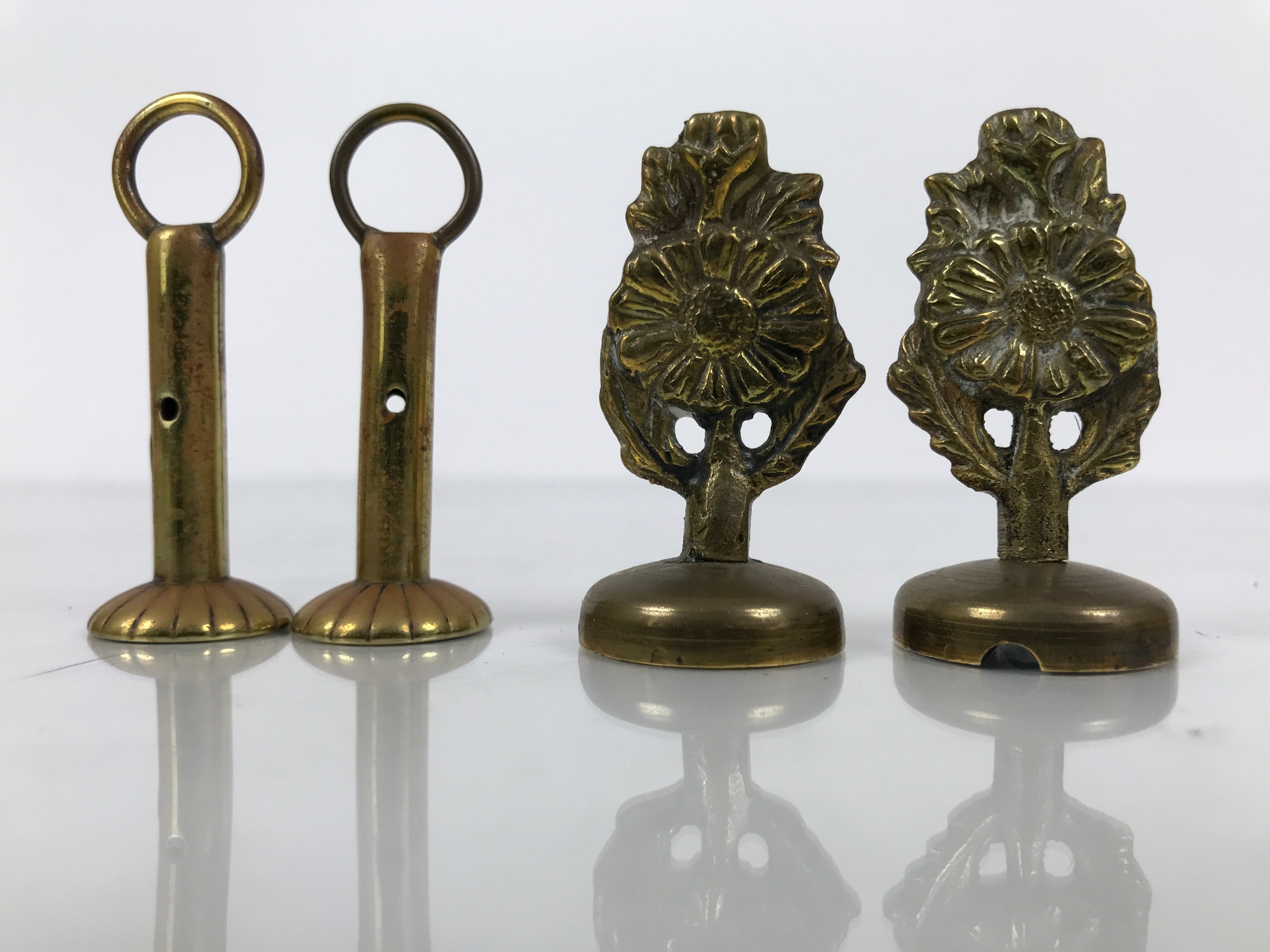 Japanese Buddhist Altar Fitting Brass Hanging Lantern Vtg Rinto Butsudan BA842