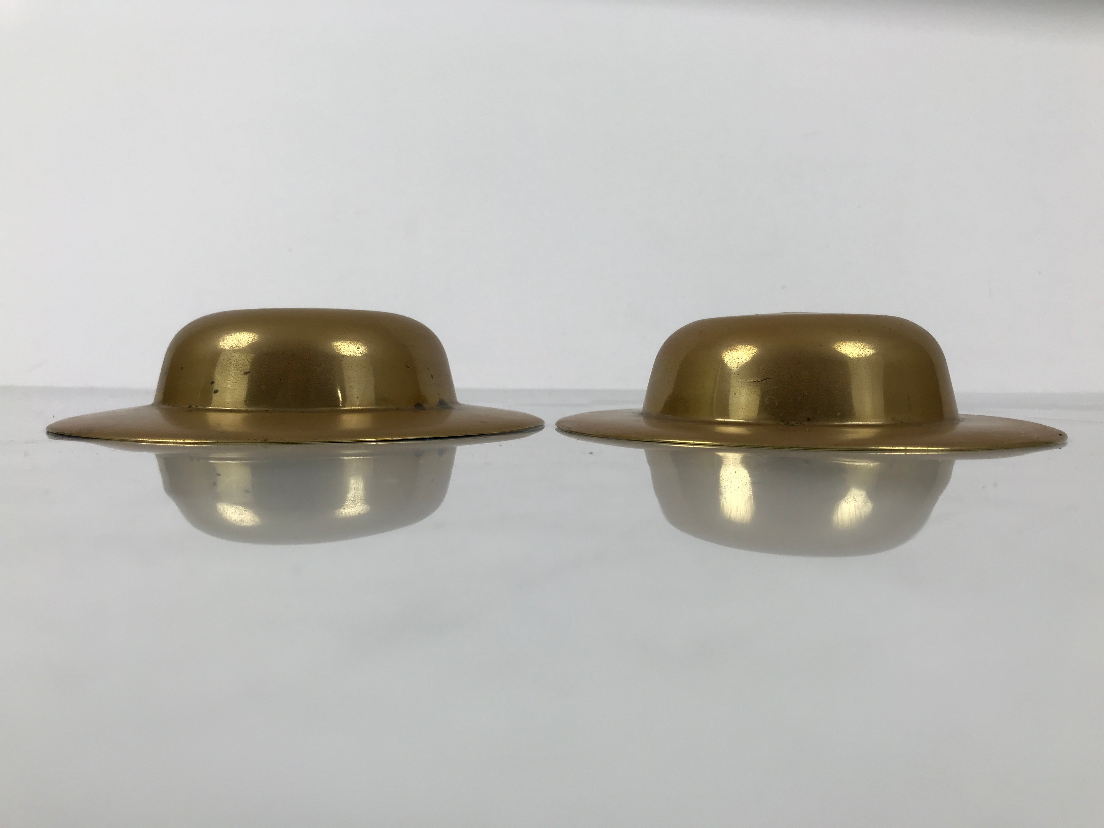 Japanese Buddhist Altar Fitting Brass Hanging Lantern Vtg Rinto Butsudan BA842
