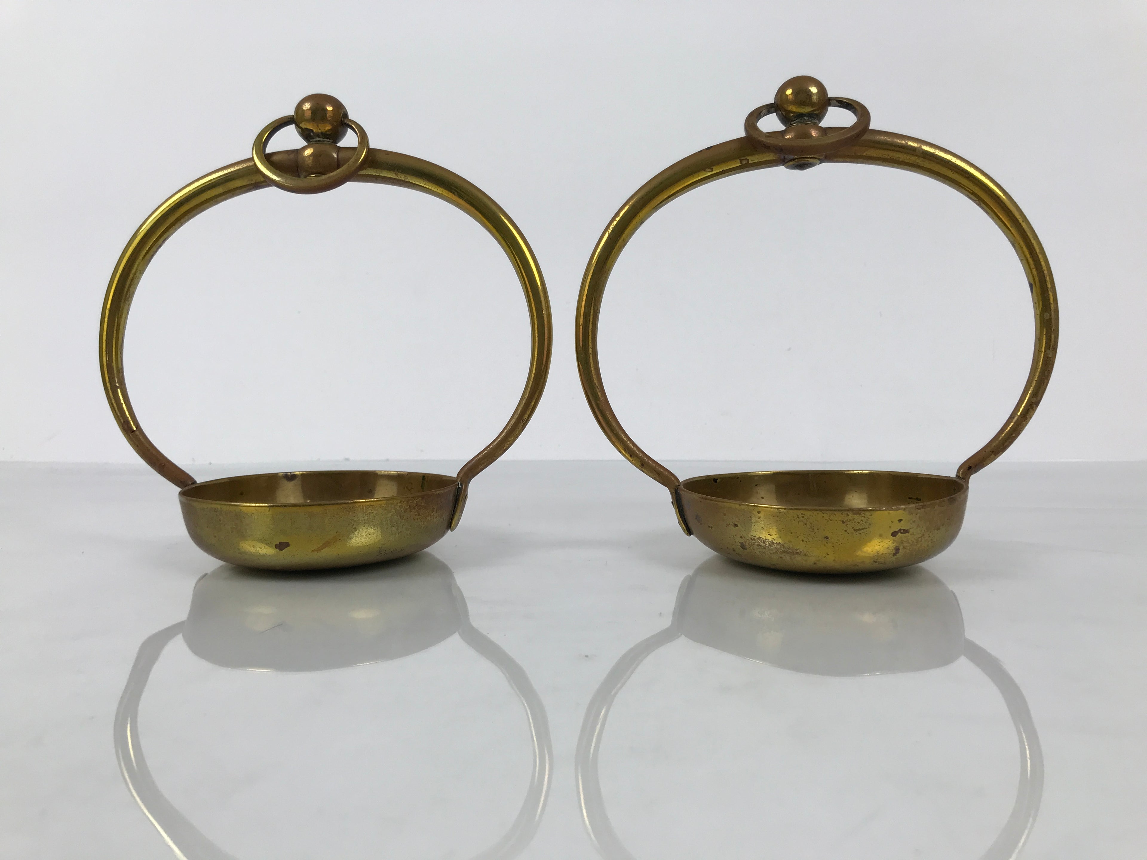 Japanese Buddhist Altar Fitting Brass Hanging Lantern Vtg Rinto Butsudan BA842