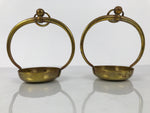 Japanese Buddhist Altar Fitting Brass Hanging Lantern Vtg Rinto Butsudan BA842
