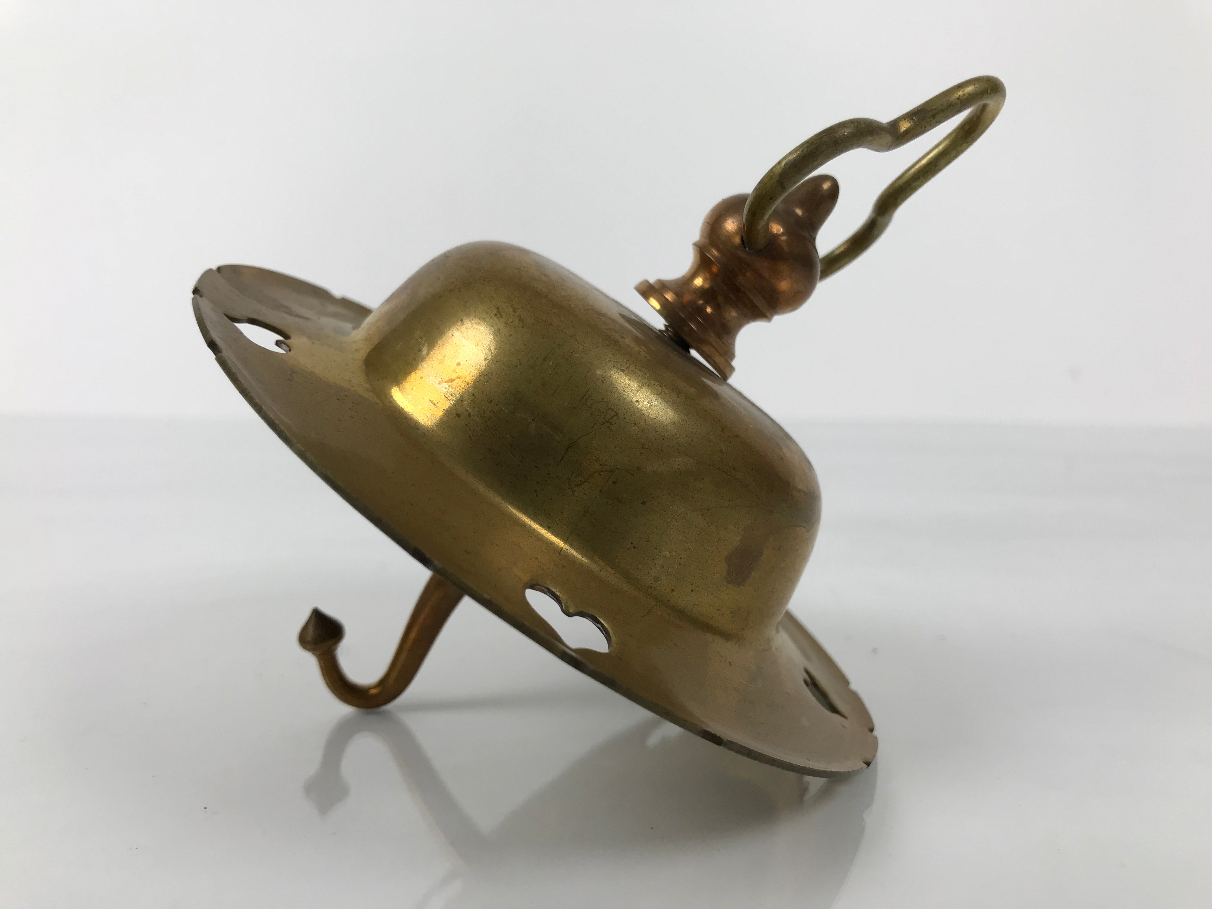 Japanese Buddhist Altar Fitting Brass Hanging Lantern Vtg Rinto Spare Part BA800