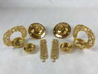 Japanese Buddhist Altar Fitting Brass Hanging Rinto Lantern Butsudan Gold BA217
