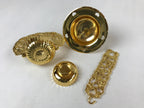 Japanese Buddhist Altar Fitting Brass Hanging Rinto Lantern Butsudan Gold BA217