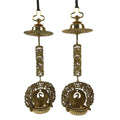 Japanese Buddhist Altar Fitting Brass Hanging Rinto Lantern Butsudan Gold BA485