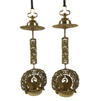 Japanese Buddhist Altar Fitting Brass Hanging Rinto Lantern Butsudan Gold BA485