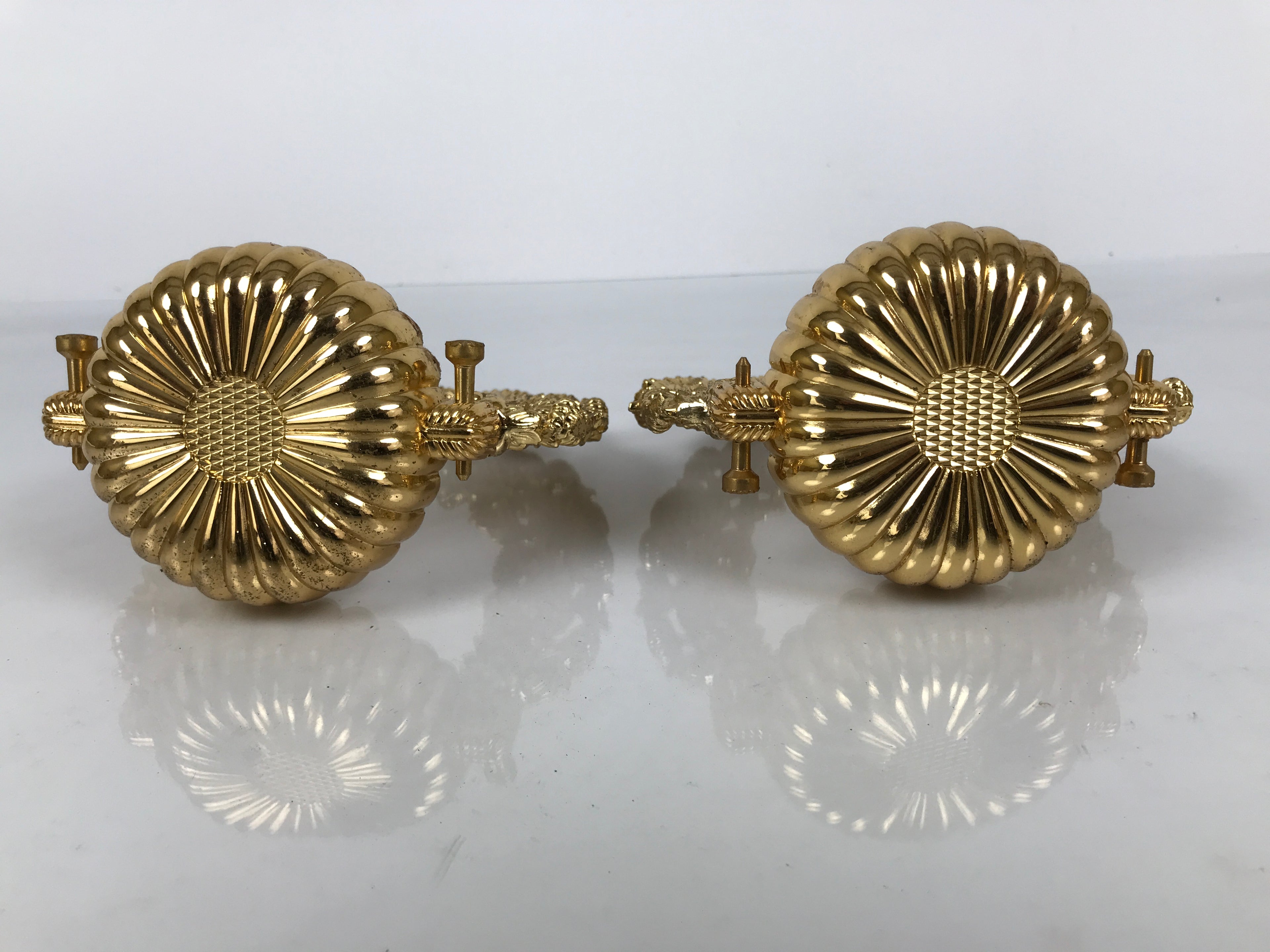 Japanese Buddhist Altar Fitting Brass Hanging Rinto Lantern Butsudan Gold BA840