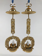 Japanese Buddhist Altar Fitting Brass Hanging Rinto Lantern Butsudan Gold BA840