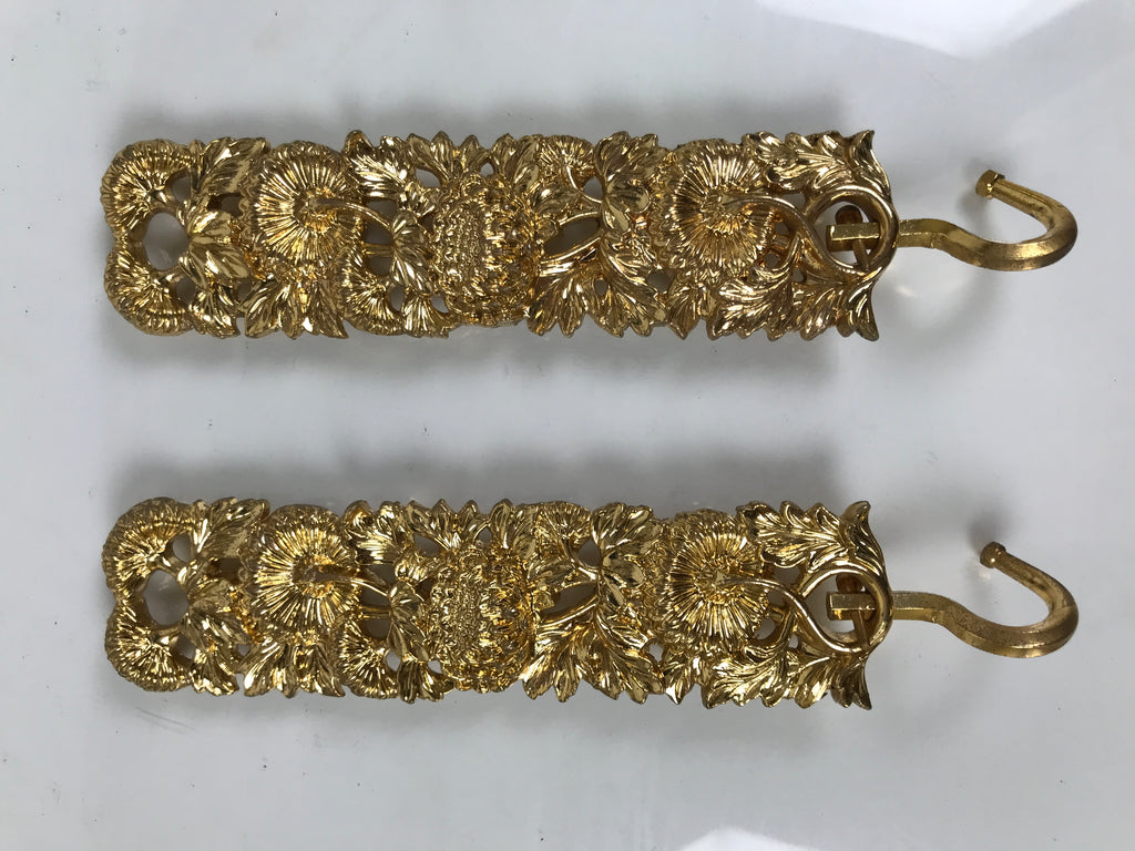 Japanese Buddhist Altar Fitting Brass Hanging Rinto Lantern Butsudan Gold BA840