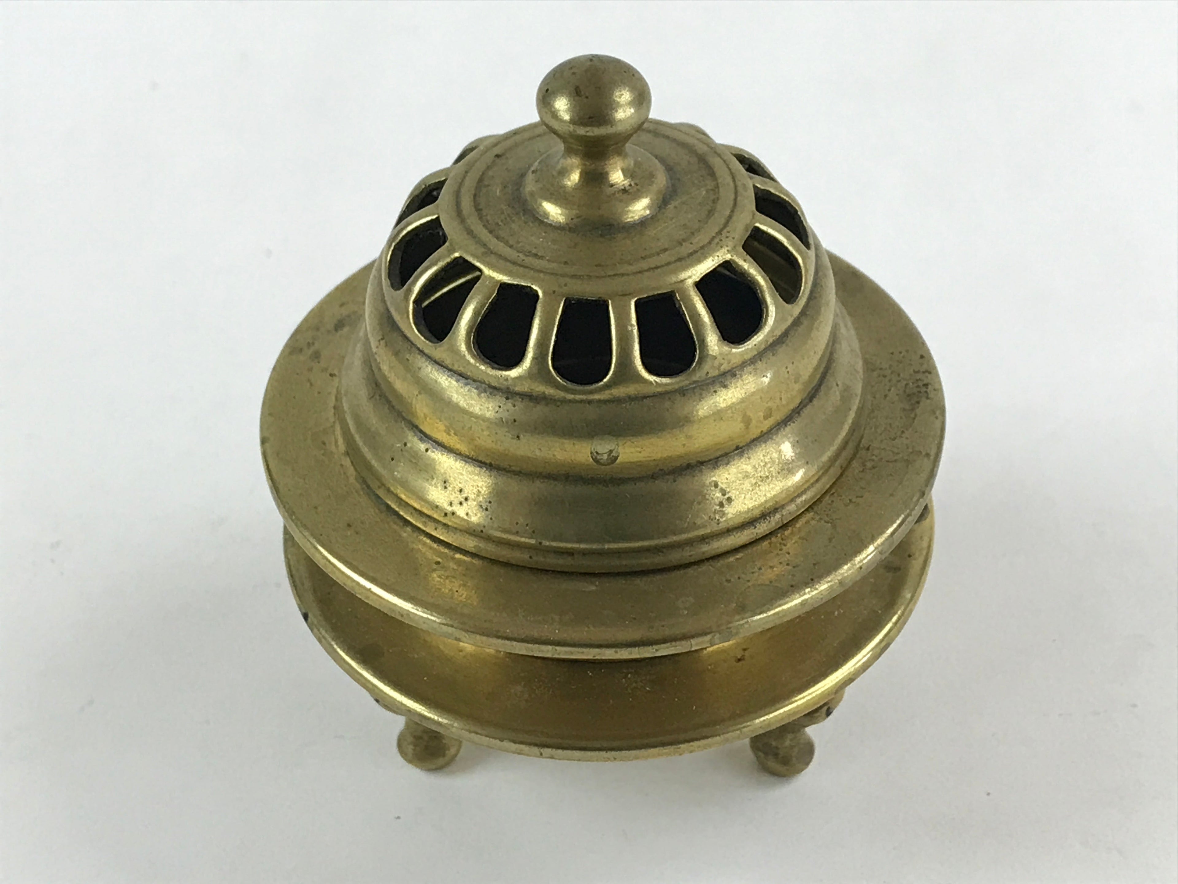 Japanese Buddhist Altar Fitting Brass Incense Burner Koro Gold Cup BA36