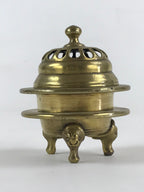 Japanese Buddhist Altar Fitting Brass Incense Burner Koro Gold Cup BA36