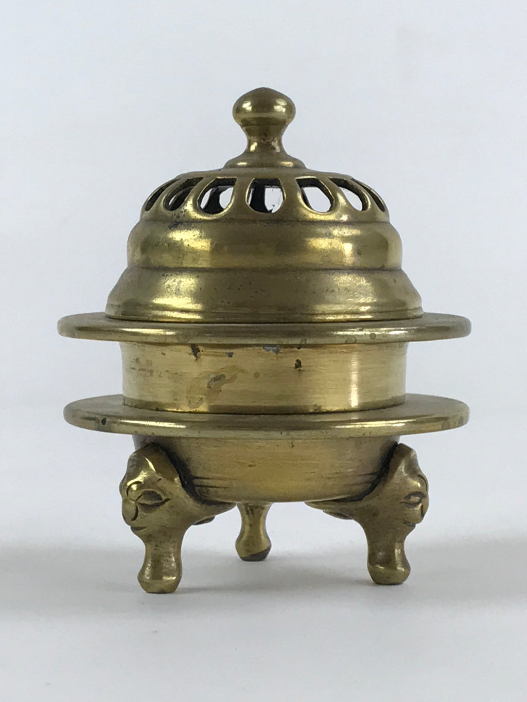 Japanese Buddhist Altar Fitting Brass Incense Burner Koro Gold Cup BA36