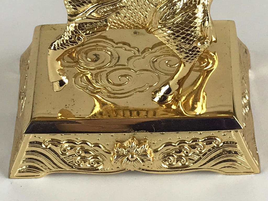 Japanese Buddhist Altar Fitting Brass Incense Burner Koro Shishi Lion Butsugu BU
