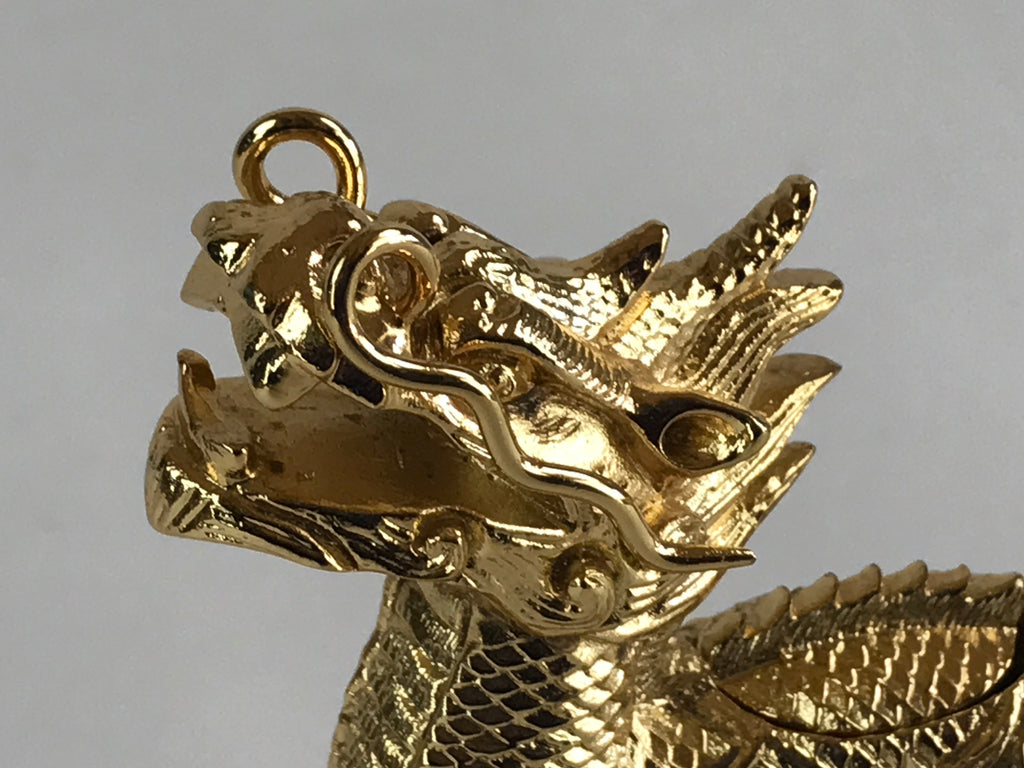 Japanese Buddhist Altar Fitting Brass Incense Burner Koro Shishi Lion Butsugu BU