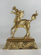 Japanese Buddhist Altar Fitting Brass Incense Burner Koro Shishi Lion Butsugu BU