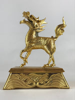 Japanese Buddhist Altar Fitting Brass Incense Burner Koro Shishi Lion Butsugu BU