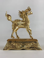 Japanese Buddhist Altar Fitting Brass Incense Burner Koro Shishi Lion Butsugu BU